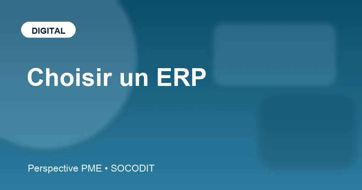 Interface d'un ERP sur écran d'ordinateur de bureau
